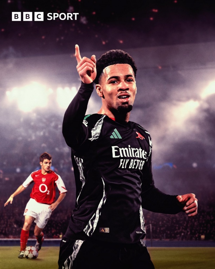 17岁348天✨恩瓦内里成枪手第2年轻欧冠淘汰赛出场球员,仅次小法