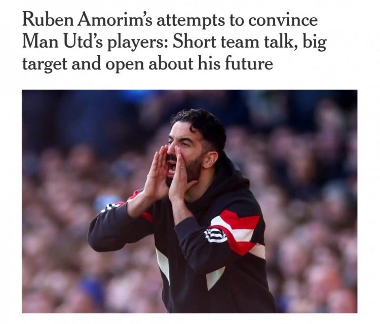 TA:阿莫林表态 若试图让他放弃3-4-2-1体系 曼联就必须另寻新帅