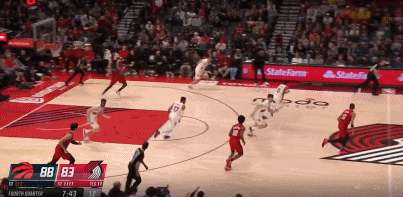 这可不多见！珀尔特尔反击一条龙劈扣打停开拓者